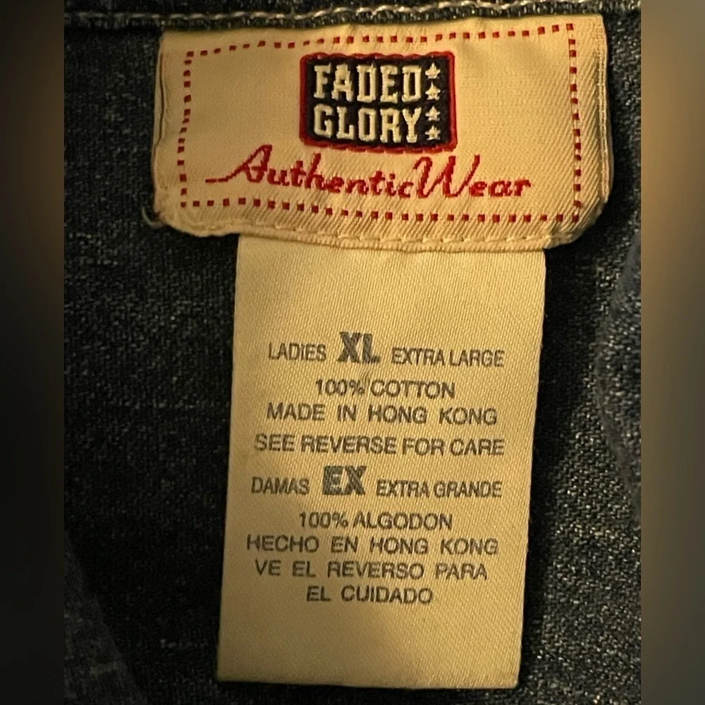 Vintage Denim Vest Button Front Collar Size Extra Large